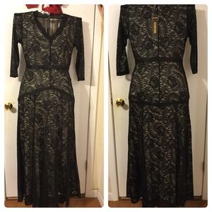 Miusol Floral Lace Bridesmaid Maxi Dress